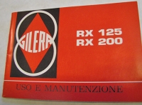 Libretto uso e manutenzione per Moto Gilera RX125